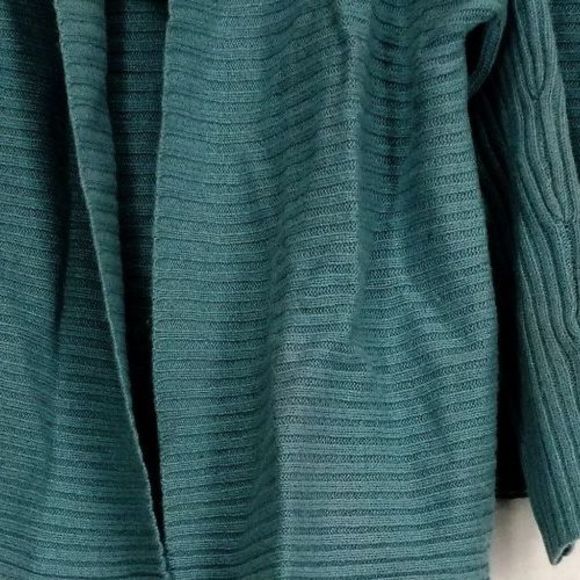 Modern Soul Sz XS Open front Cardigan w/ Turtle Neck Tank Blue Sweater A72336 - Picture 3 of 4